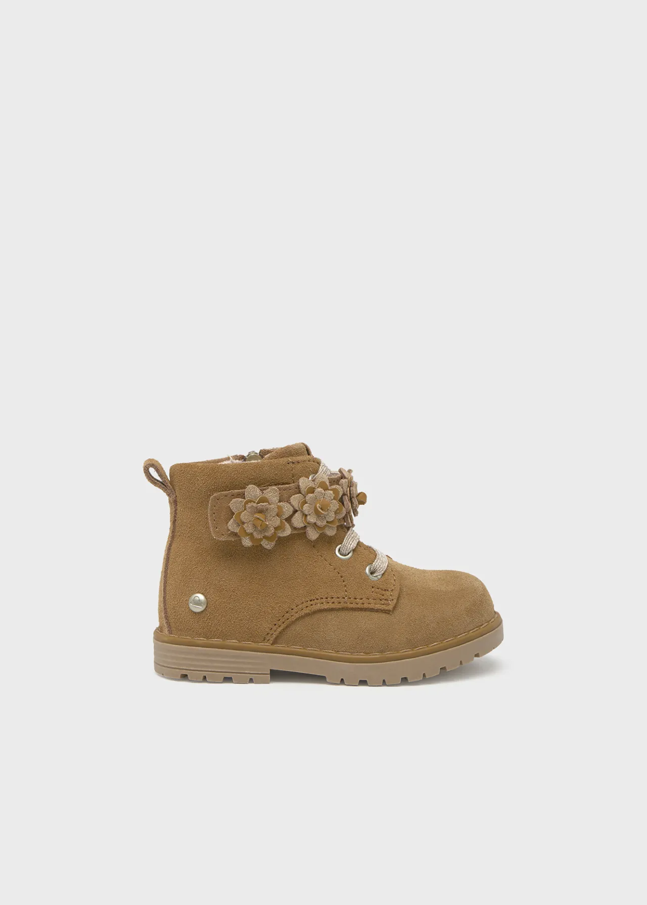 Stivaletti crosta di pelle fiori neonata^Mayoral Cheap
