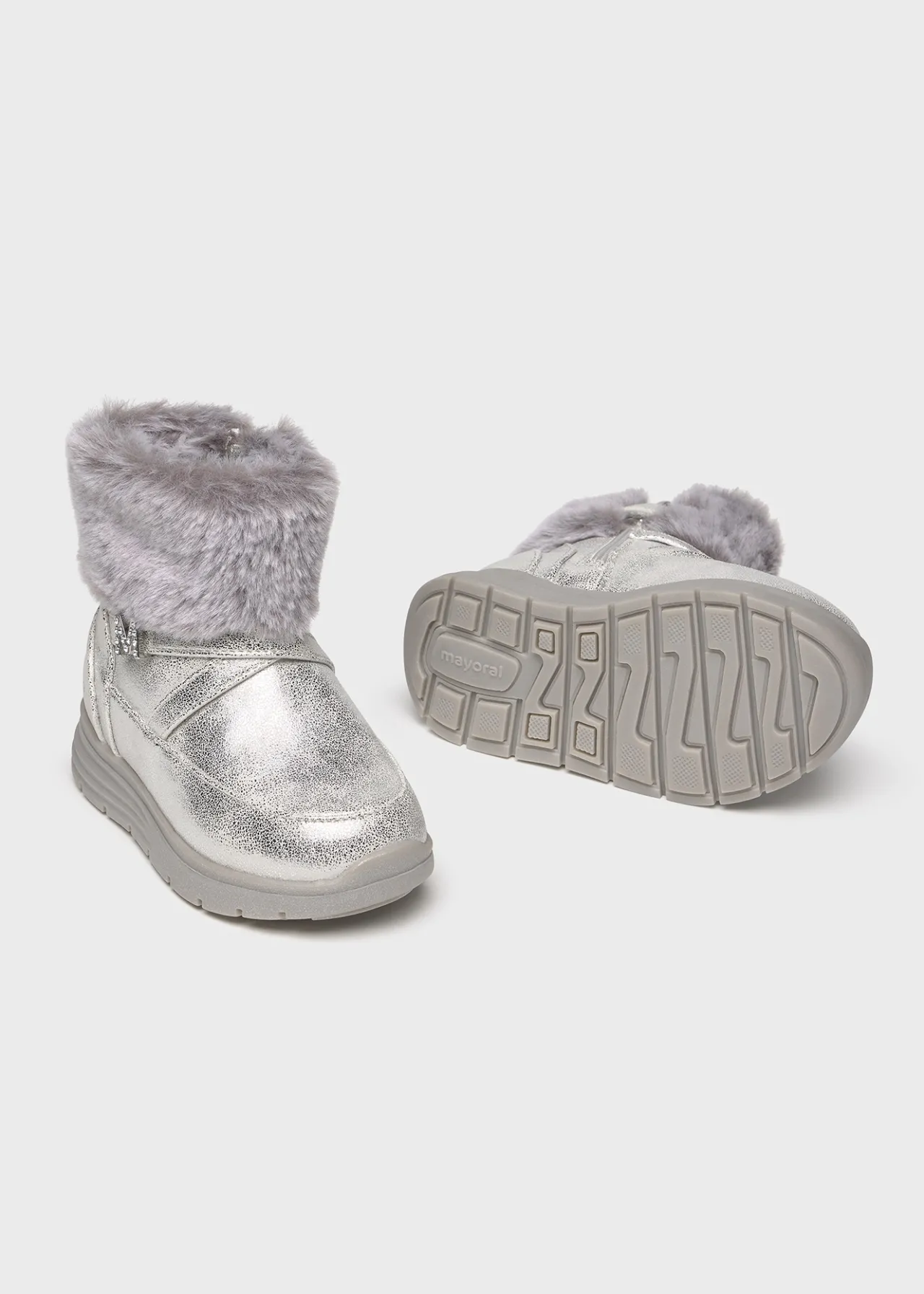 Stivaletti effetto metallizzato neonata^Mayoral Fashion