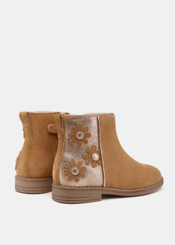 Stivaletti fiori crosta di pelle ragazza^Mayoral Clearance