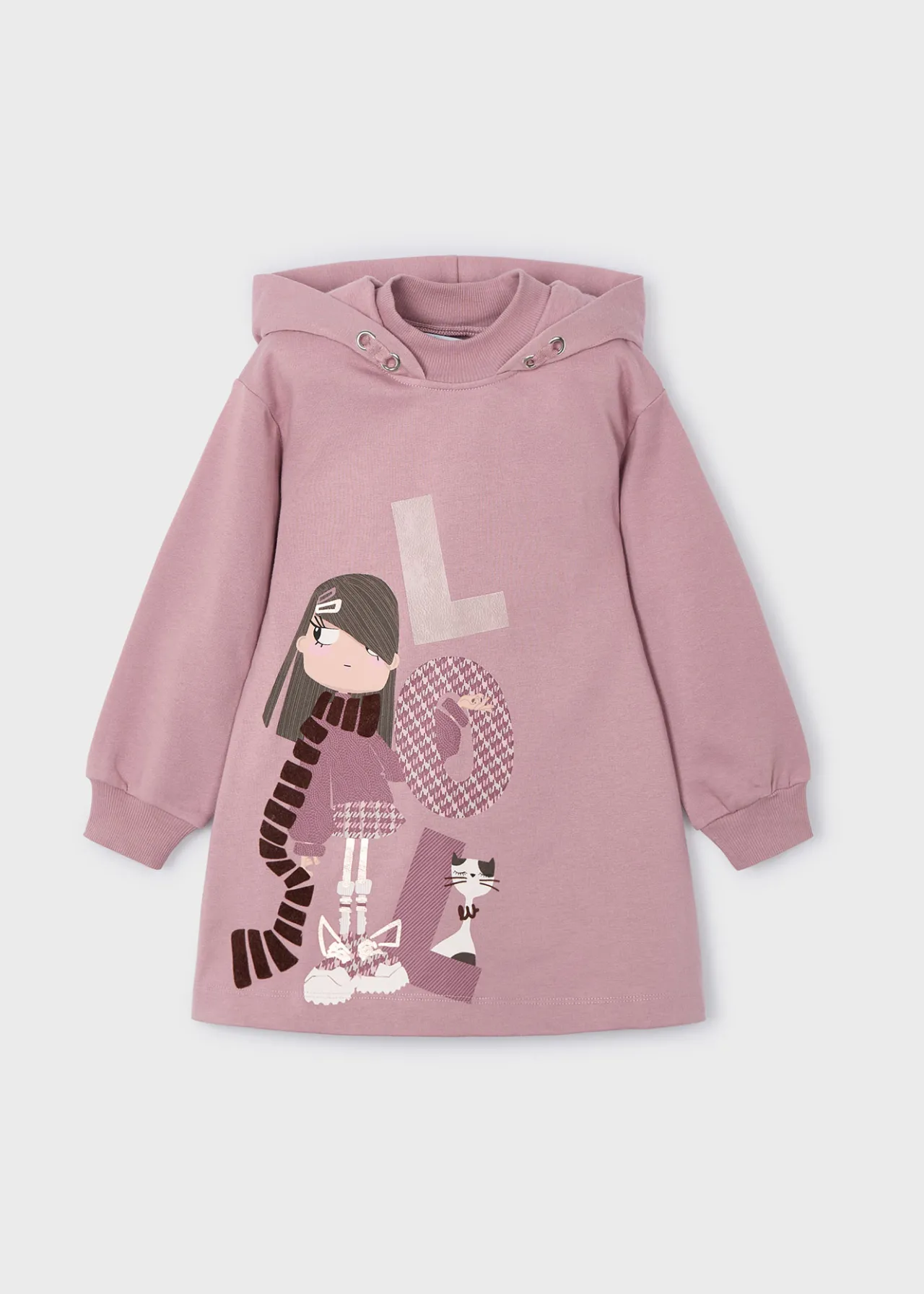 Vestito cappuccio casual bambina^Mayoral Shop