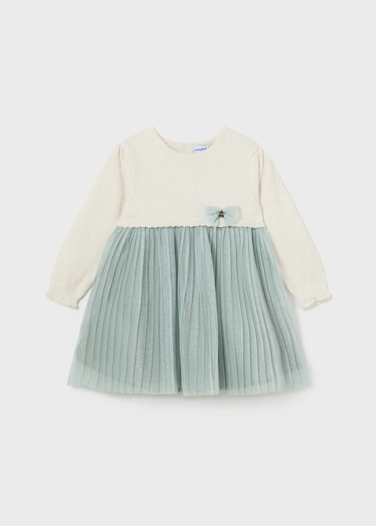 Vestito combined plissettato beneonata^Mayoral Shop