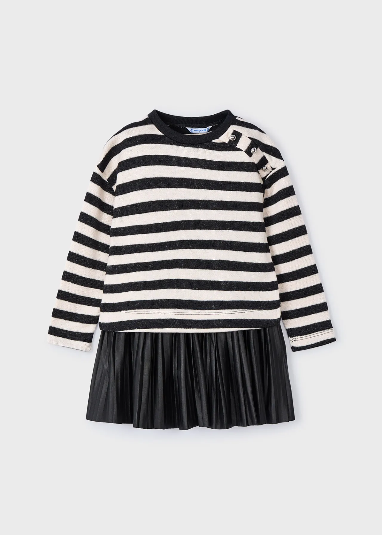 Vestito con felpa righe bambina^Mayoral Cheap
