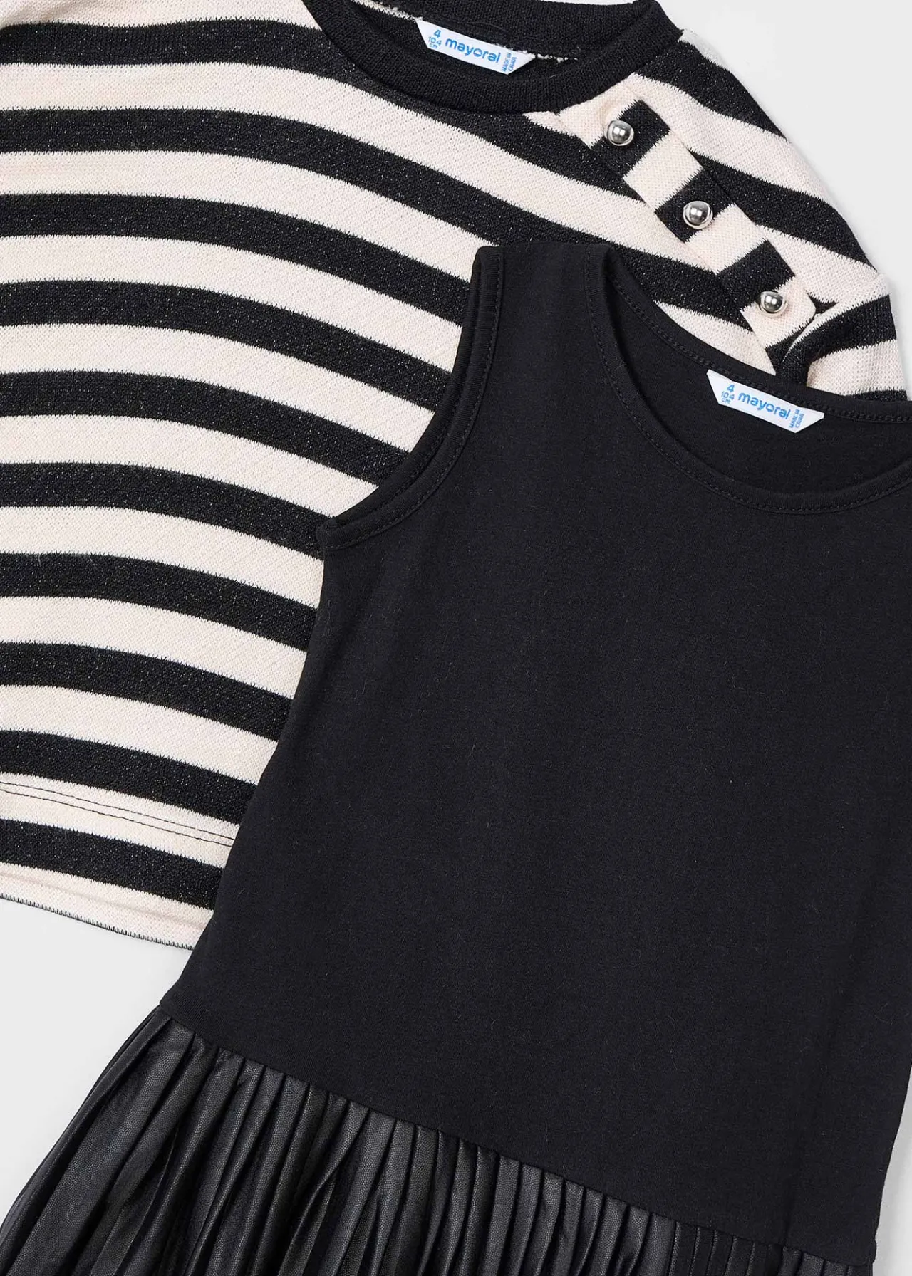 Vestito con felpa righe bambina^Mayoral Cheap