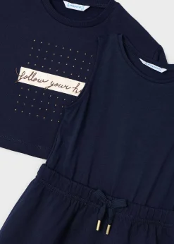Vestito con felpa scritta bambina^Mayoral Flash Sale