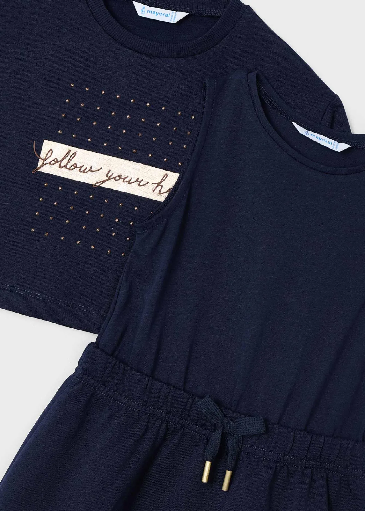 Vestito con felpa scritta bambina^Mayoral Flash Sale