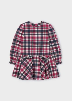 Vestito felpato quadri bambina^Mayoral Discount
