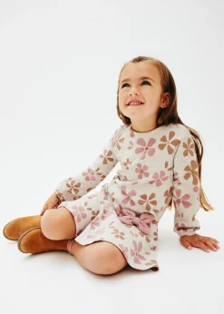 Vestito jacquard fiori bambina^Mayoral Fashion