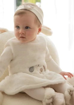 Vestito pellicciotto con fascia neonata^Mayoral Clearance