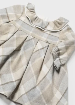 Vestito quadri colletto avvolgente neonata^Mayoral New