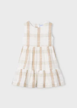 Vestito quadri lino bambina^Mayoral New