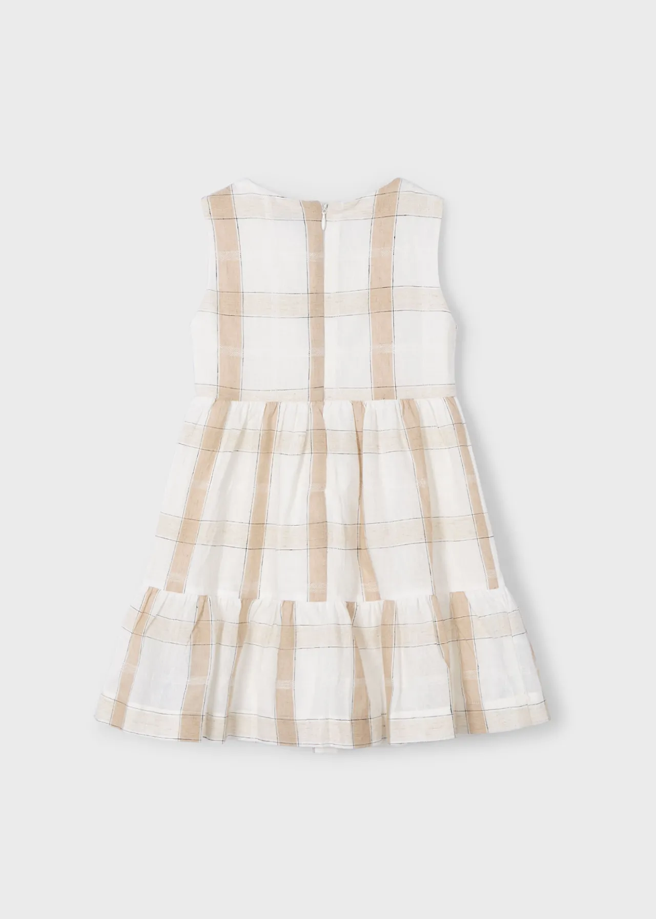 Vestito quadri lino bambina^Mayoral New