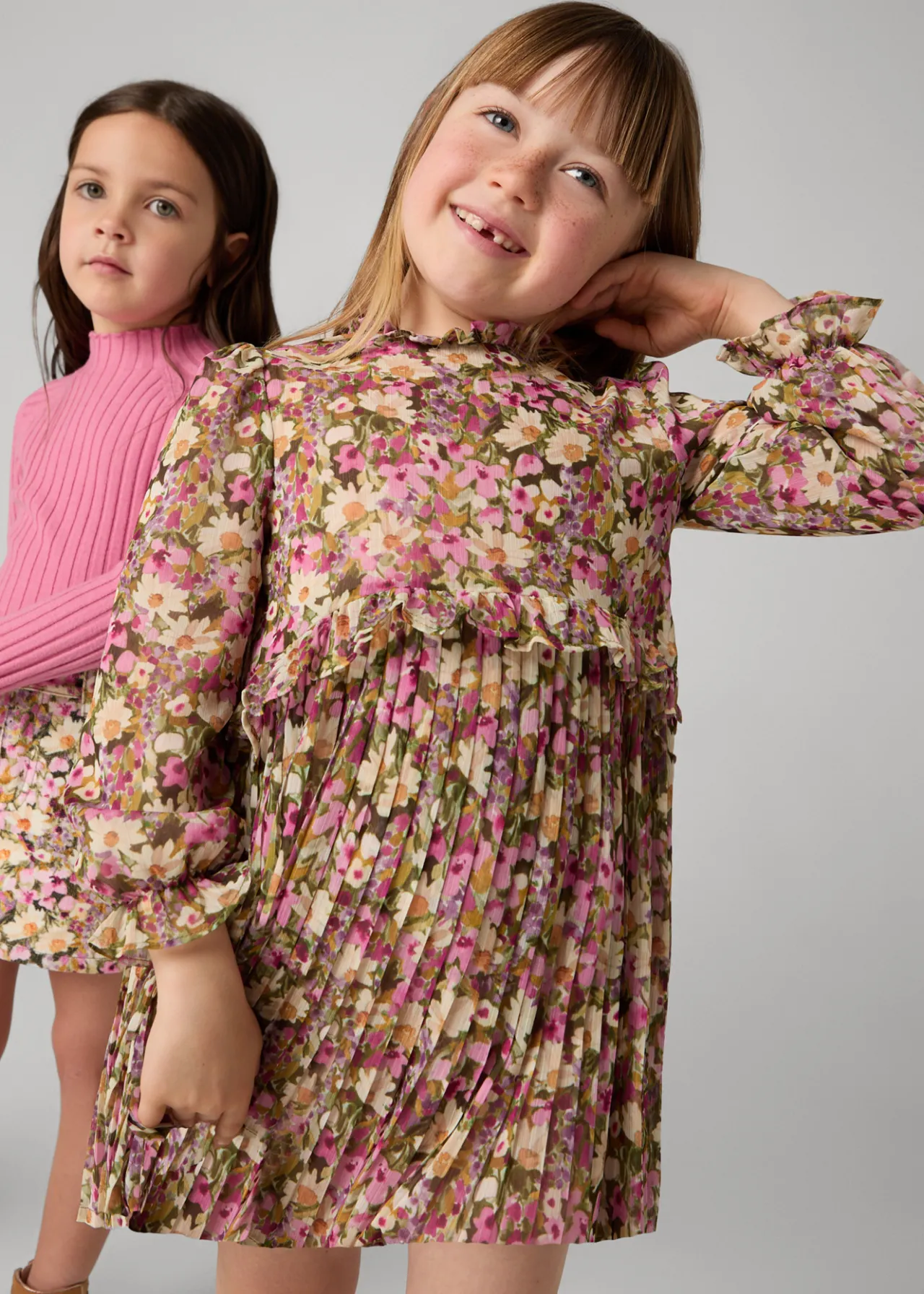 Vestito stampato chiffon plissettata bambina^Mayoral Best