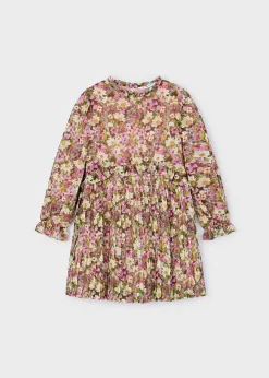 Vestito stampato chiffon plissettata bambina^Mayoral Best