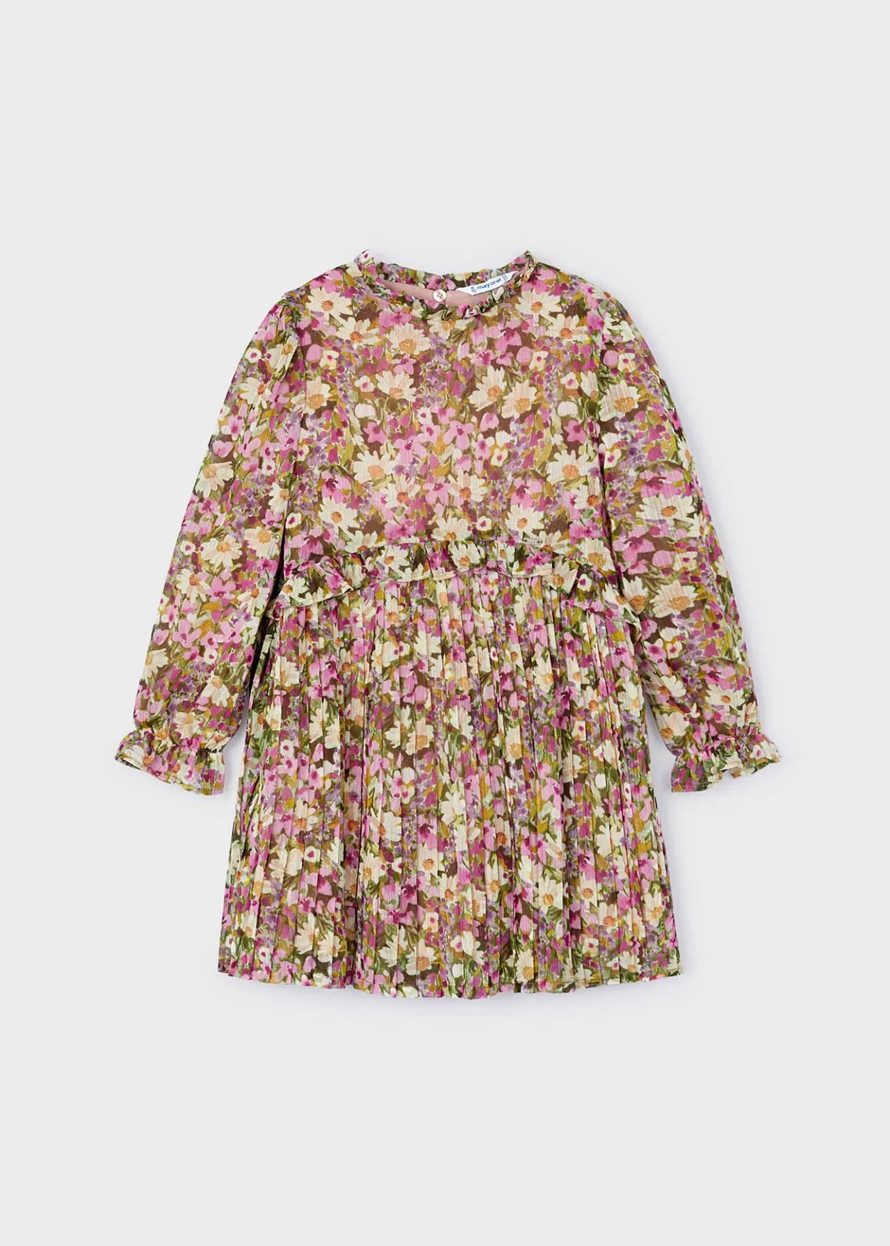 Vestito stampato chiffon plissettata bambina^Mayoral Best