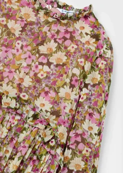 Vestito stampato chiffon plissettata bambina^Mayoral Best