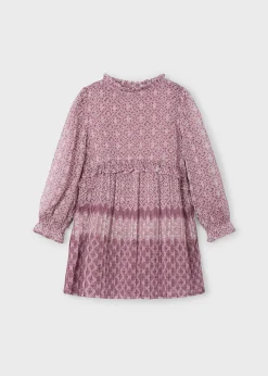 Vestito stampato chiffon plissettata bambina^Mayoral Cheap