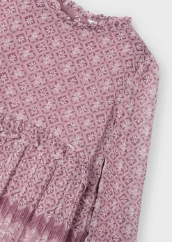 Vestito stampato chiffon plissettata bambina^Mayoral Cheap