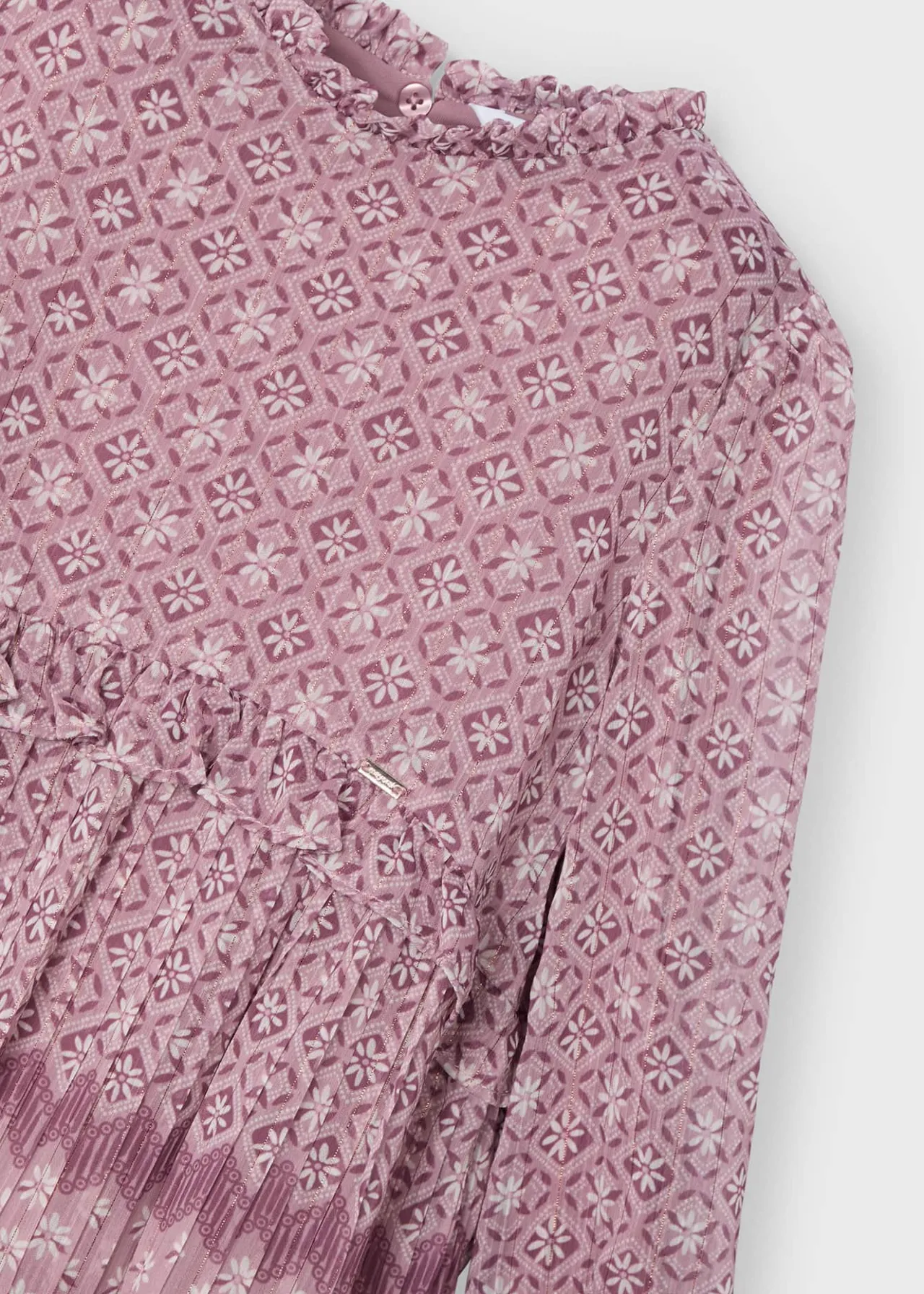 Vestito stampato chiffon plissettata bambina^Mayoral Cheap