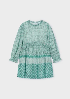 Vestito stampato chiffon plissettata bambina^Mayoral Cheap