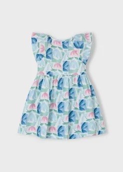 Vestito stampato fiori geometrici bambina^Mayoral New