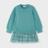 Vestito tricot tulle quadri bambina^Mayoral Hot